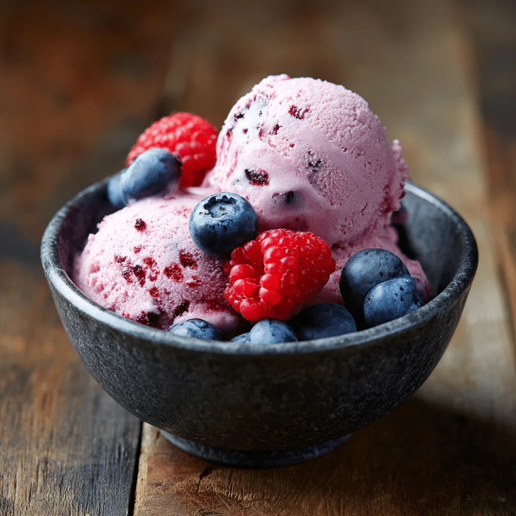 Yogurt Berry Ice Cream Recipe - Recipe Image