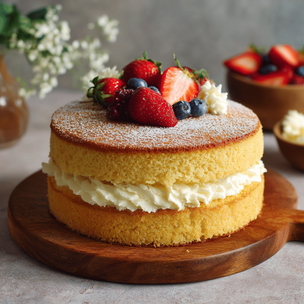 Vanilla Sponge Cake Recipe - Recipe Image