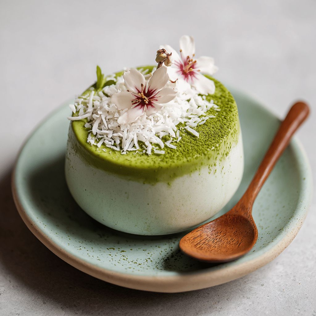 Iced Matcha Coconut Dessert Recipe - Recipe Image