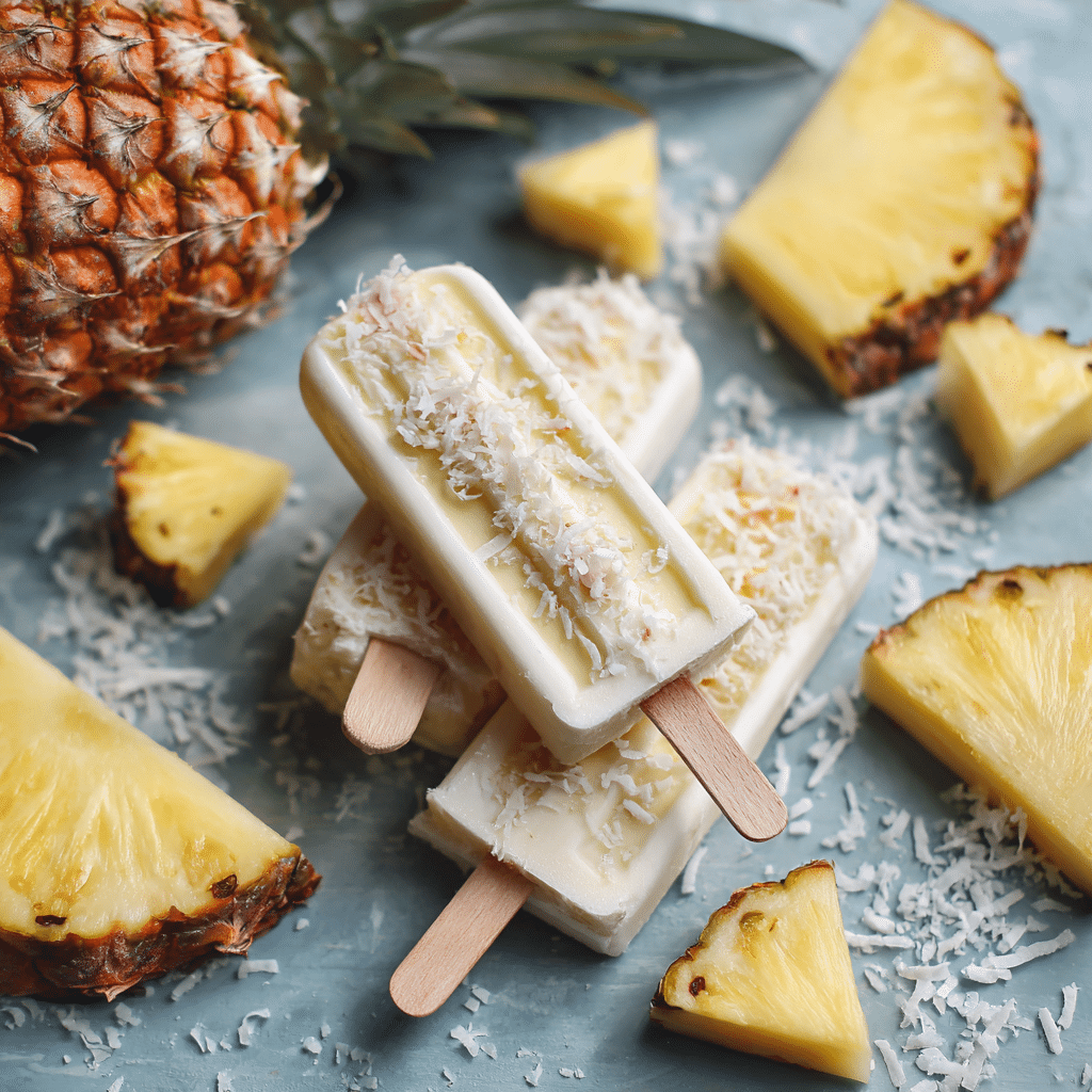 Pineapple Coconut Popsicles Recipe - Recipe Image