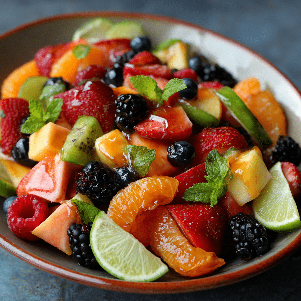 Mixed Fruit Salad with Honey Lime Recipe - Recipe Image