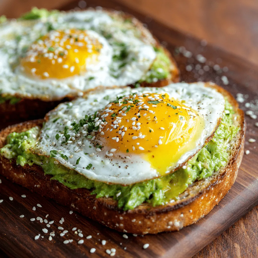 Creamy Avocado Egg Toast Recipe - Recipe Image
