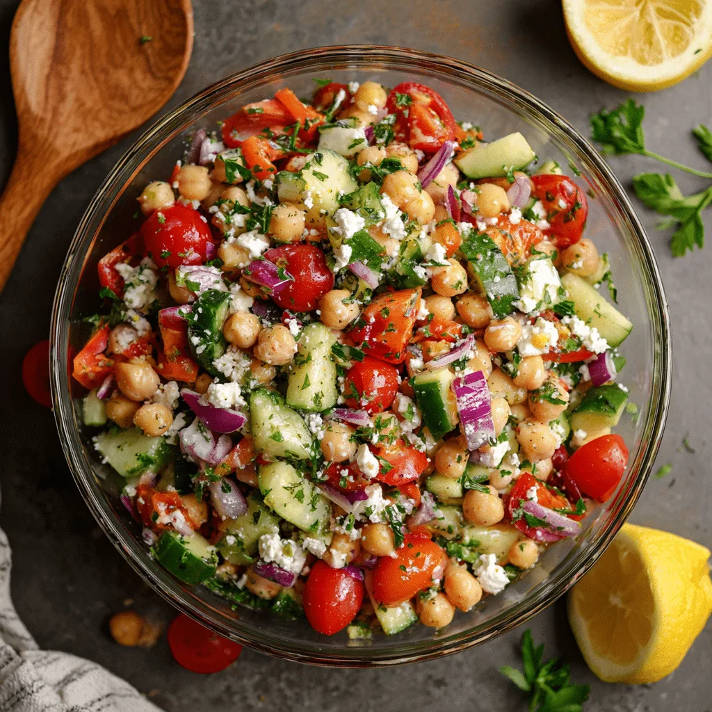 Mediterranean Chickpea Salad Recipe - Recipe Image