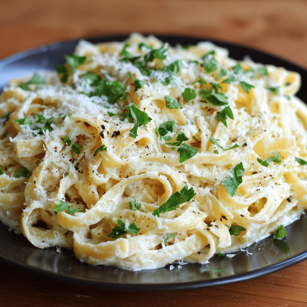 Creamy Garlic Parmesan Fettuccine Recipe - Recipe Image