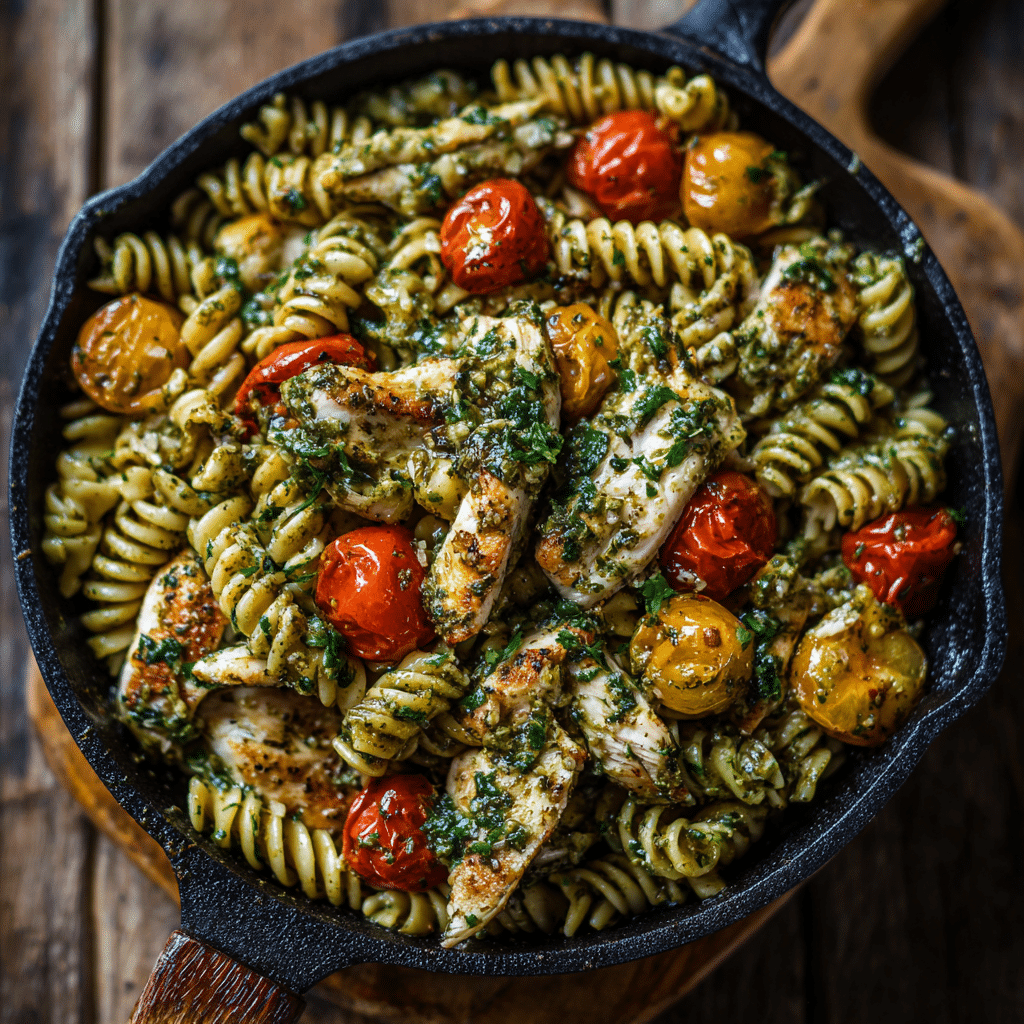 Pesto Chicken Fusilli Recipe