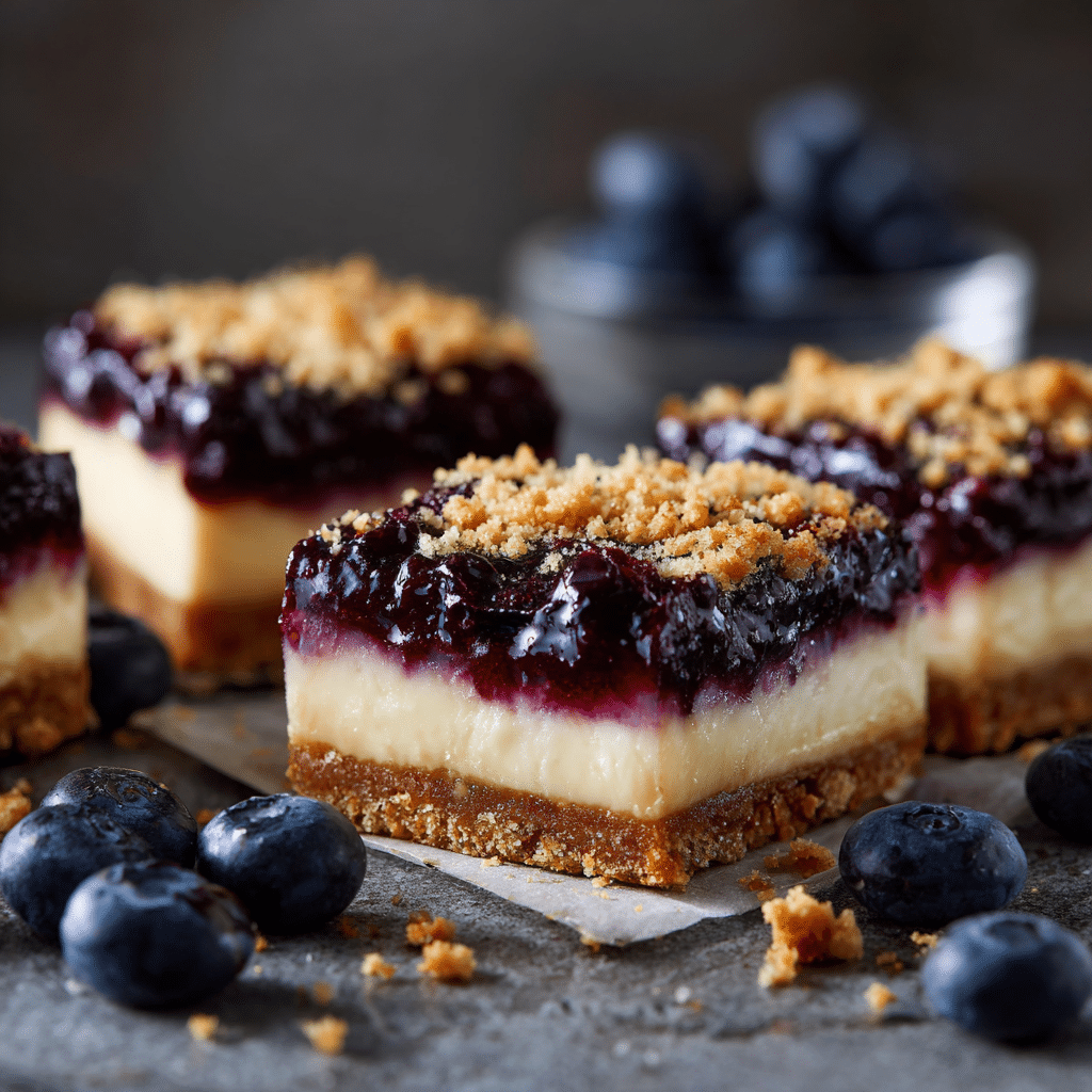 Blueberry Cheesecake Bars Recipe - Recipe Image