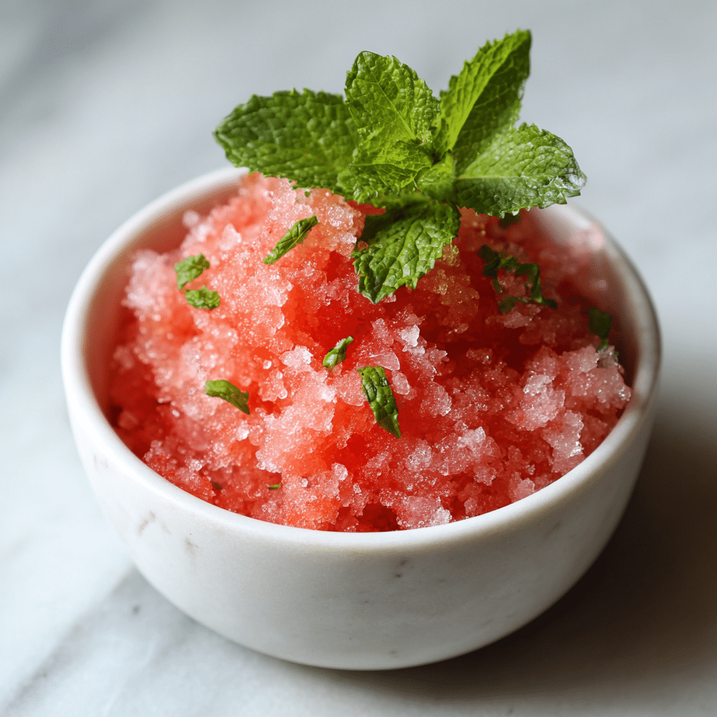 Watermelon Mint Granita Recipe - Recipe Image