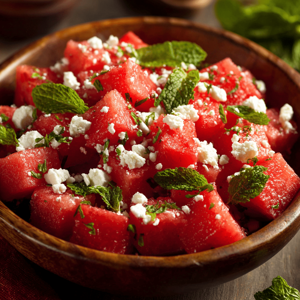 Watermelon Feta Mint Salad Recipe - Recipe Image