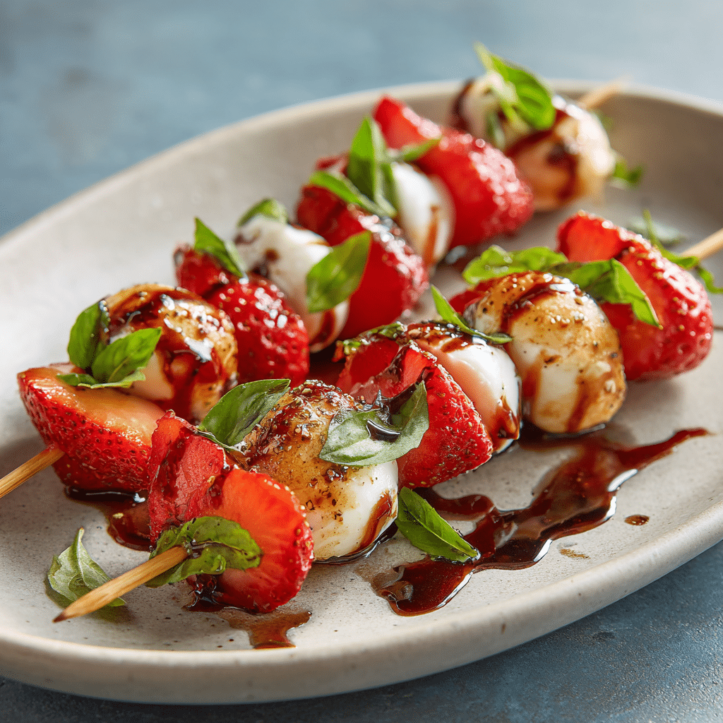 Strawberry Caprese Skewers Recipe - Recipe Image