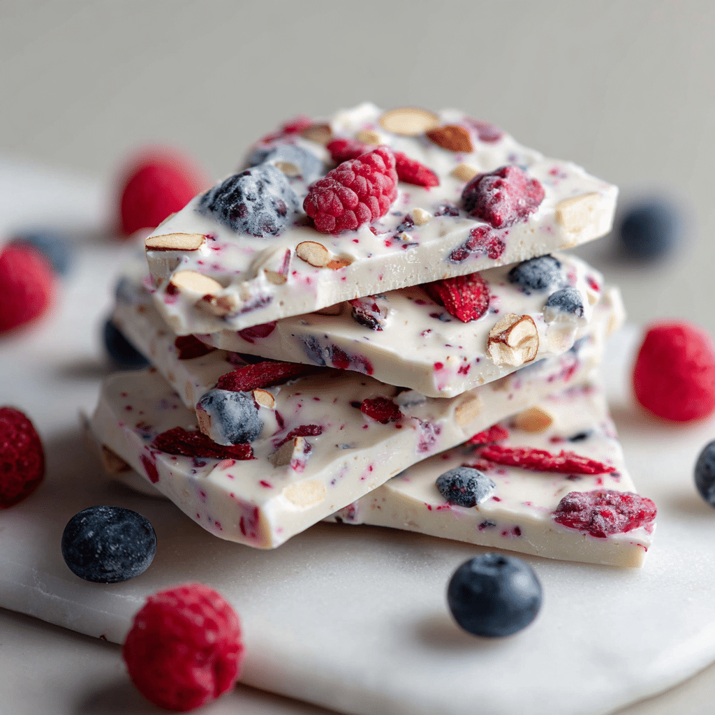 Frozen Yogurt Berry Bark Recipe - Recipe Image