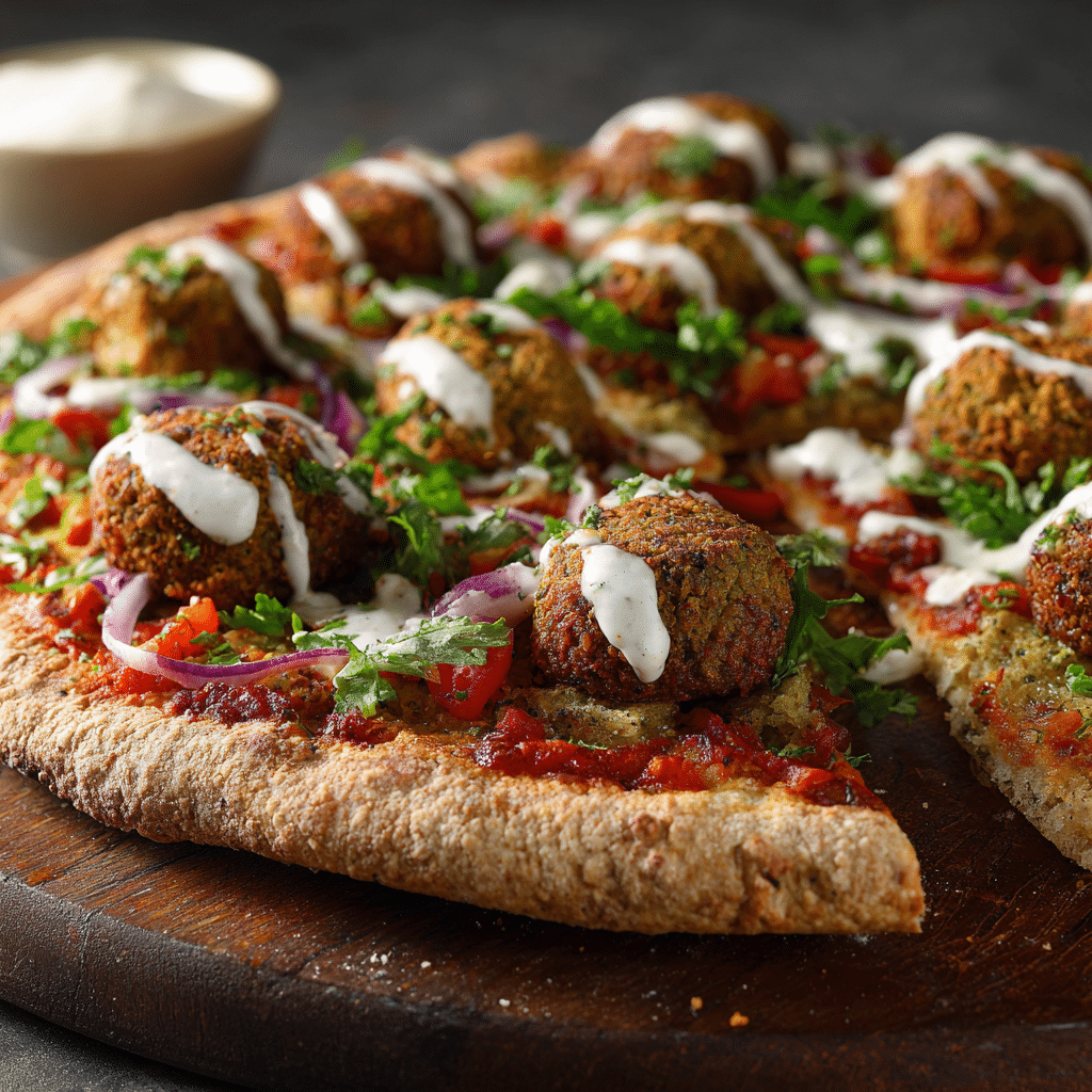 Spicy Falafel Pizza Recipe - Recipe Image