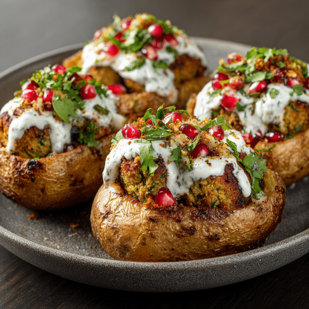 Falafel Stuffed Potatoes Recipe - Recipe Image