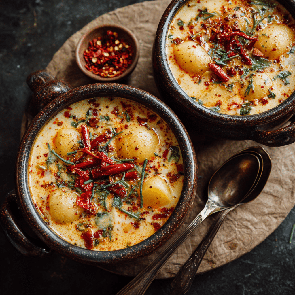 Garlic Chili Potato Soup Recipe - Recipe Image