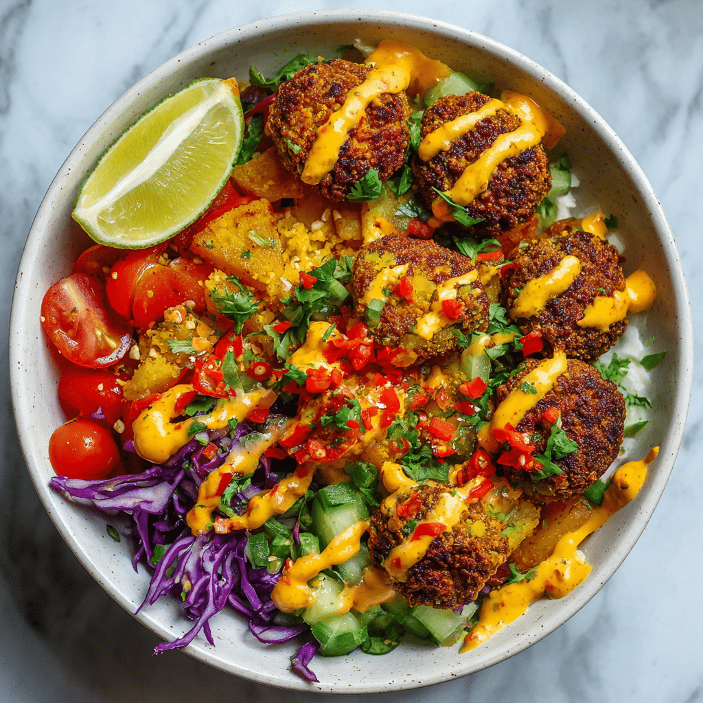 Sriracha Potato & Falafel Bowl Recipe - Recipe Image