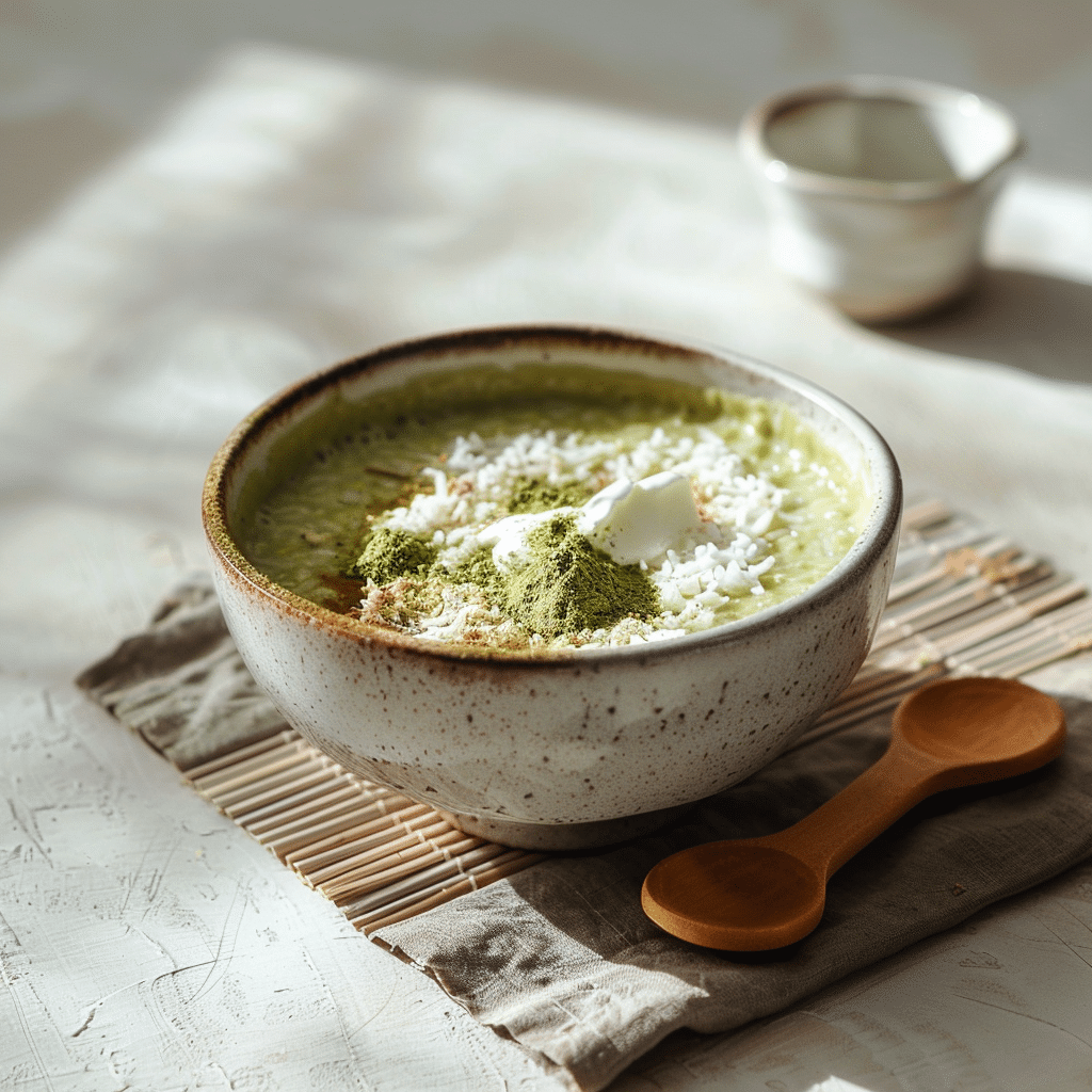 Matcha Coconut Rice Pudding Recipe - Recipe Image