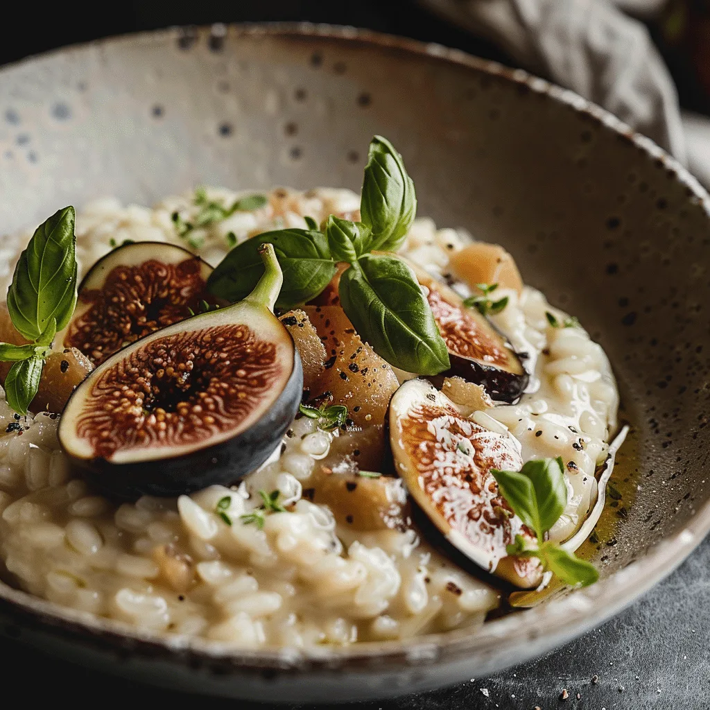 Almond Milk Risotto with Fig Compote Recipe - Recipe Image