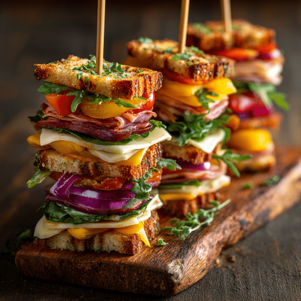 Mini Sandwich Skewers Recipe - Recipe Image