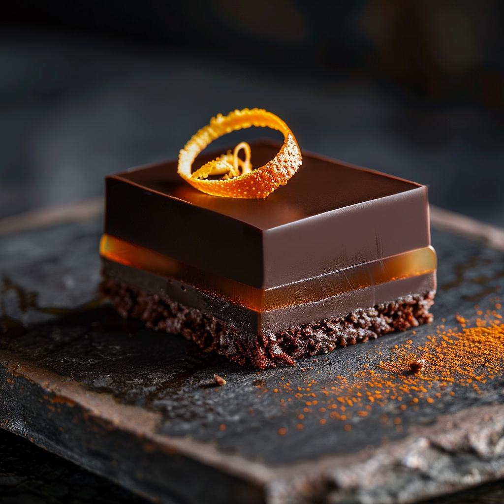 Dark Chocolate & Orange Ganache Slice Recipe - Recipe Image