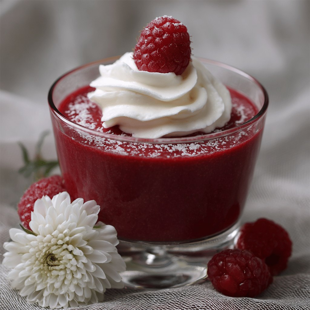 Raspberry Coulis with Cream Dot Recipe - Recipe Image