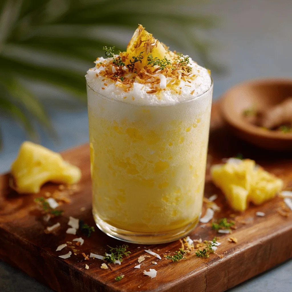 Pineapple Coconut Foam Glass Recipe - Recipe Image