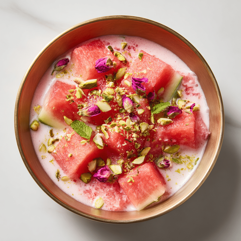 Watermelon Rose Granité Bowl Recipe - Recipe Image