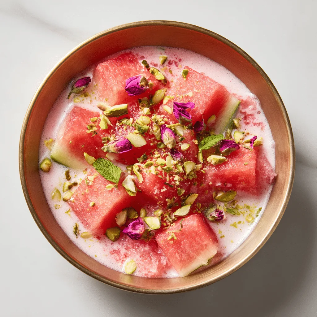 Watermelon Rose Granité Bowl Recipe - Recipe Image