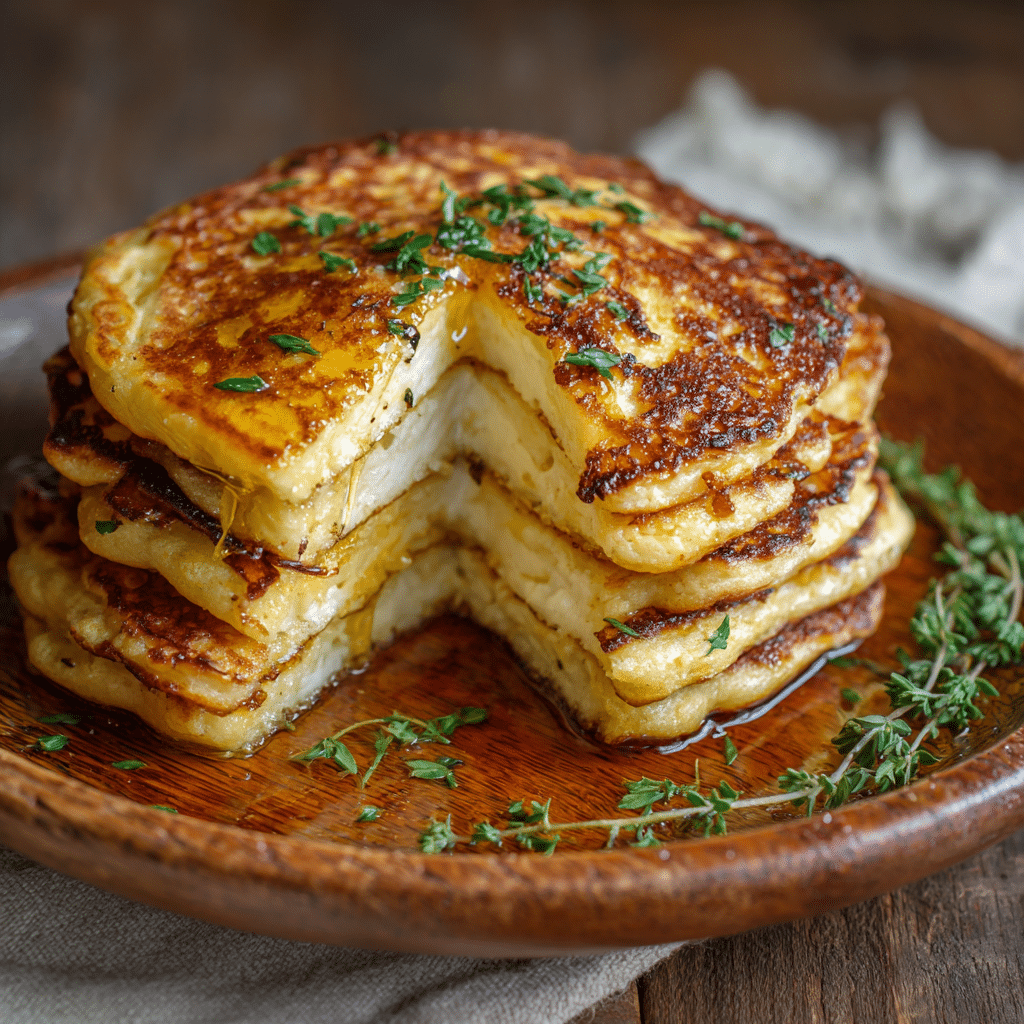 Savory Cheese Pancakes Recipe - Recipe Image