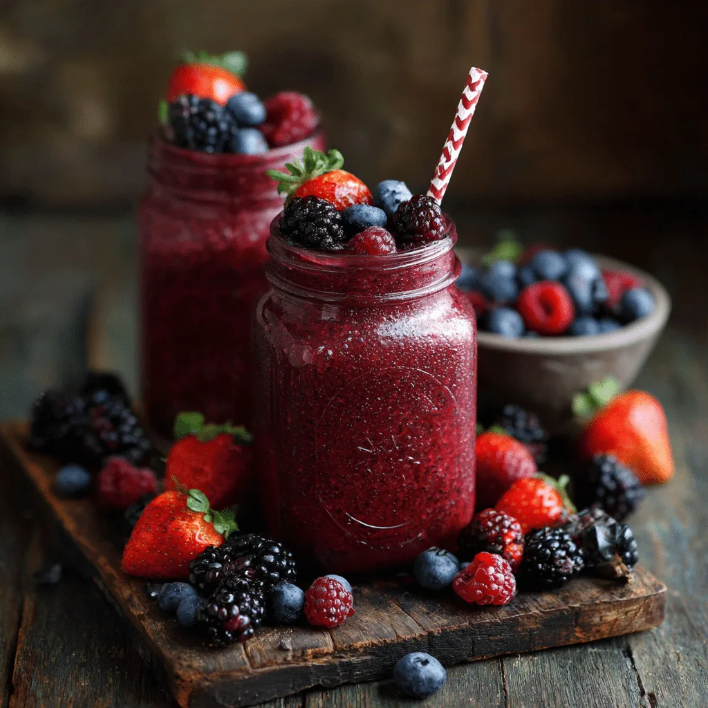 Berry Smoothie Recipe - Recipe Image