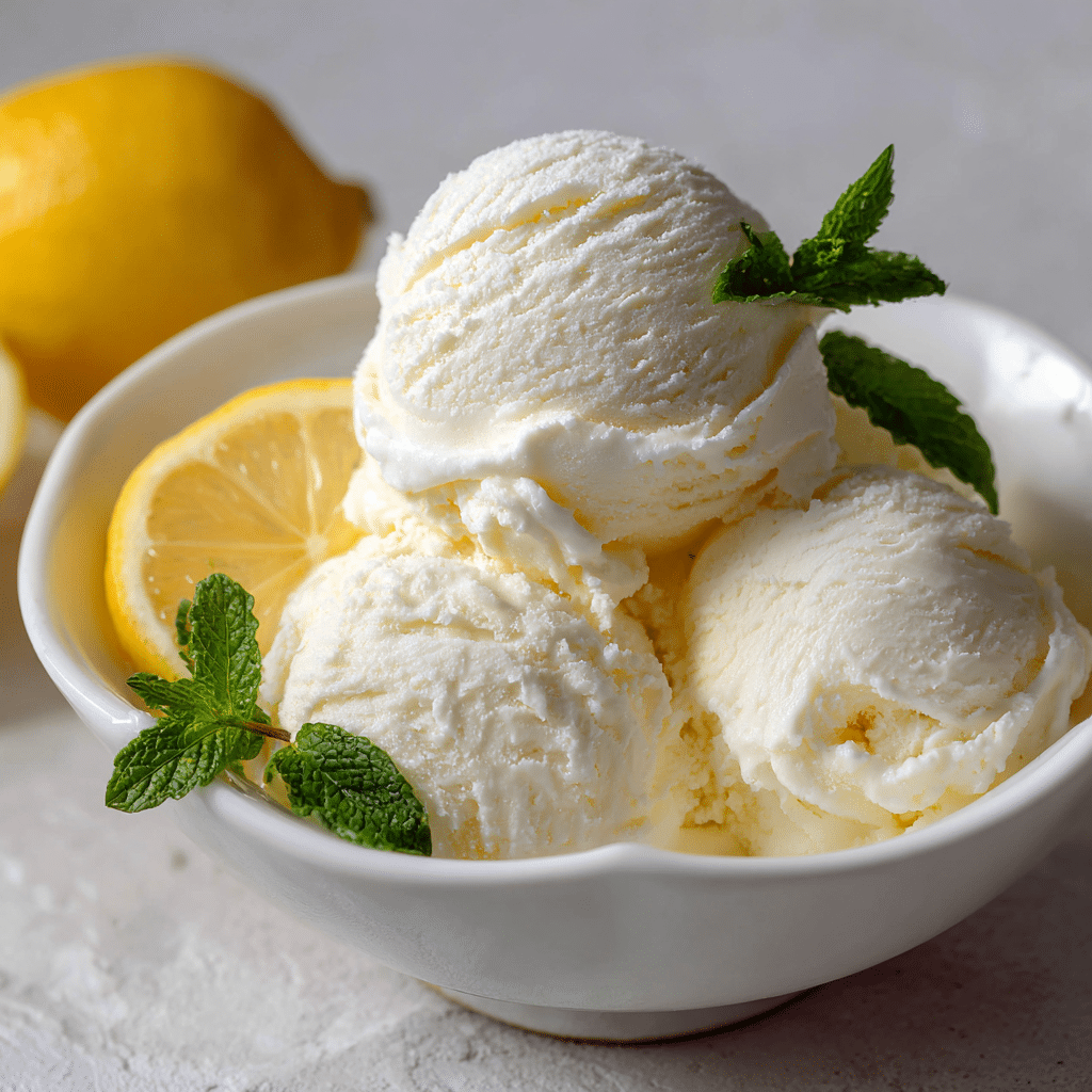 Lemon Ice Cream Recipe - Recipe Image