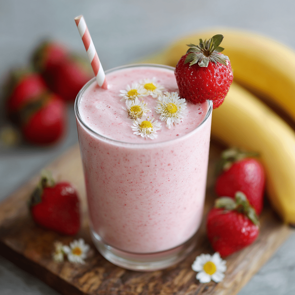 Banana Strawberry Smoothie Recipe - Recipe Image