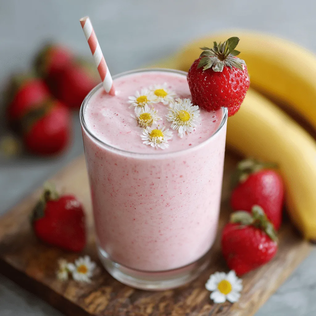 Banana Strawberry Smoothie Recipe - Recipe Image