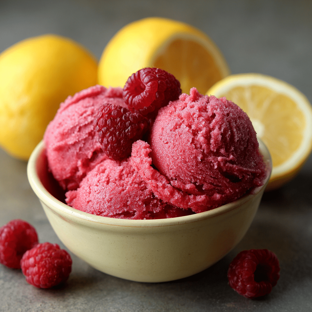 Raspberry Lemon Sorbet Recipe - Recipe Image