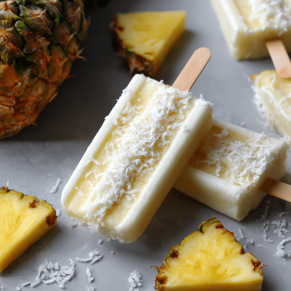 Pineapple Coconut Popsicles Recipe - Recipe Image