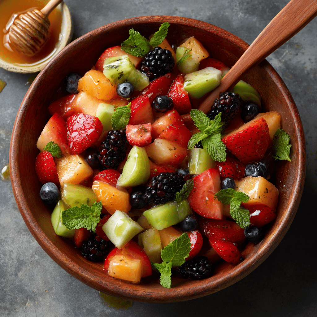 Mixed Fruit Salad with Honey Lime Recipe - Recipe Image