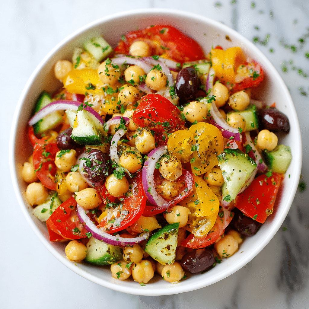 Mediterranean Chickpea Salad Recipe - Recipe Image