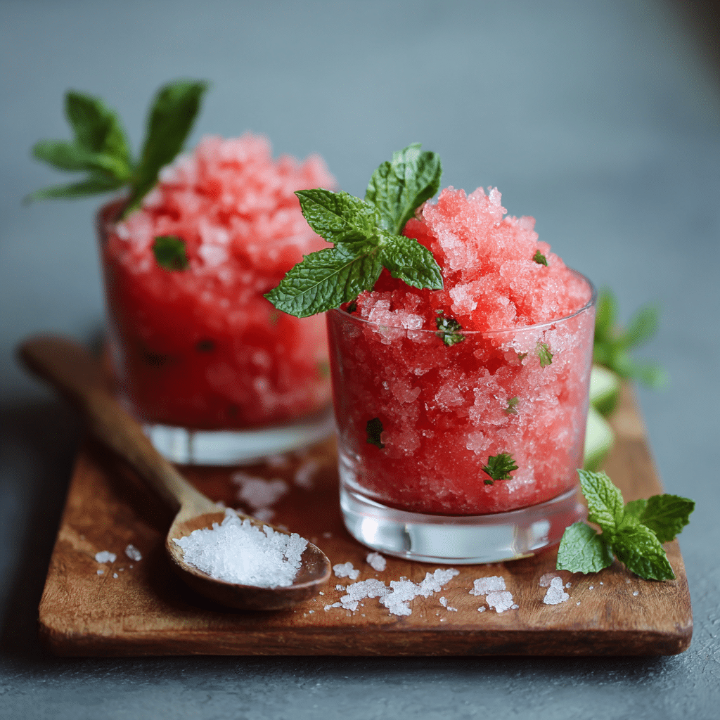 Watermelon Mint Granita Recipe - Recipe Image