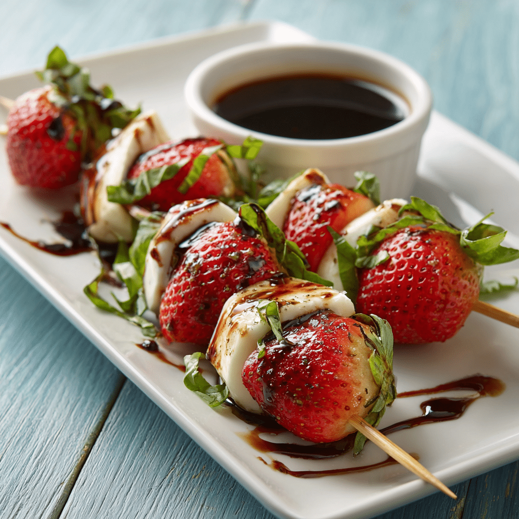 Strawberry Caprese Skewers Recipe - Recipe Image