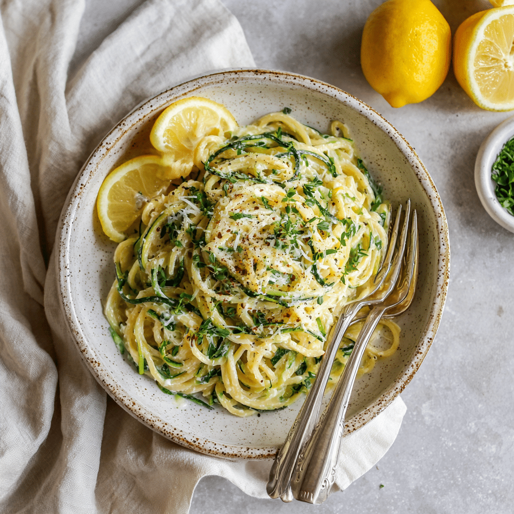 Lemon Ricotta Zucchini Pasta - Recipe Image