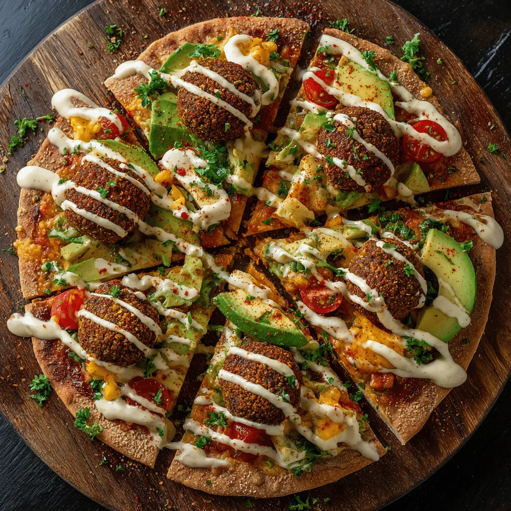 Spicy Falafel Pizza Recipe - Recipe Image