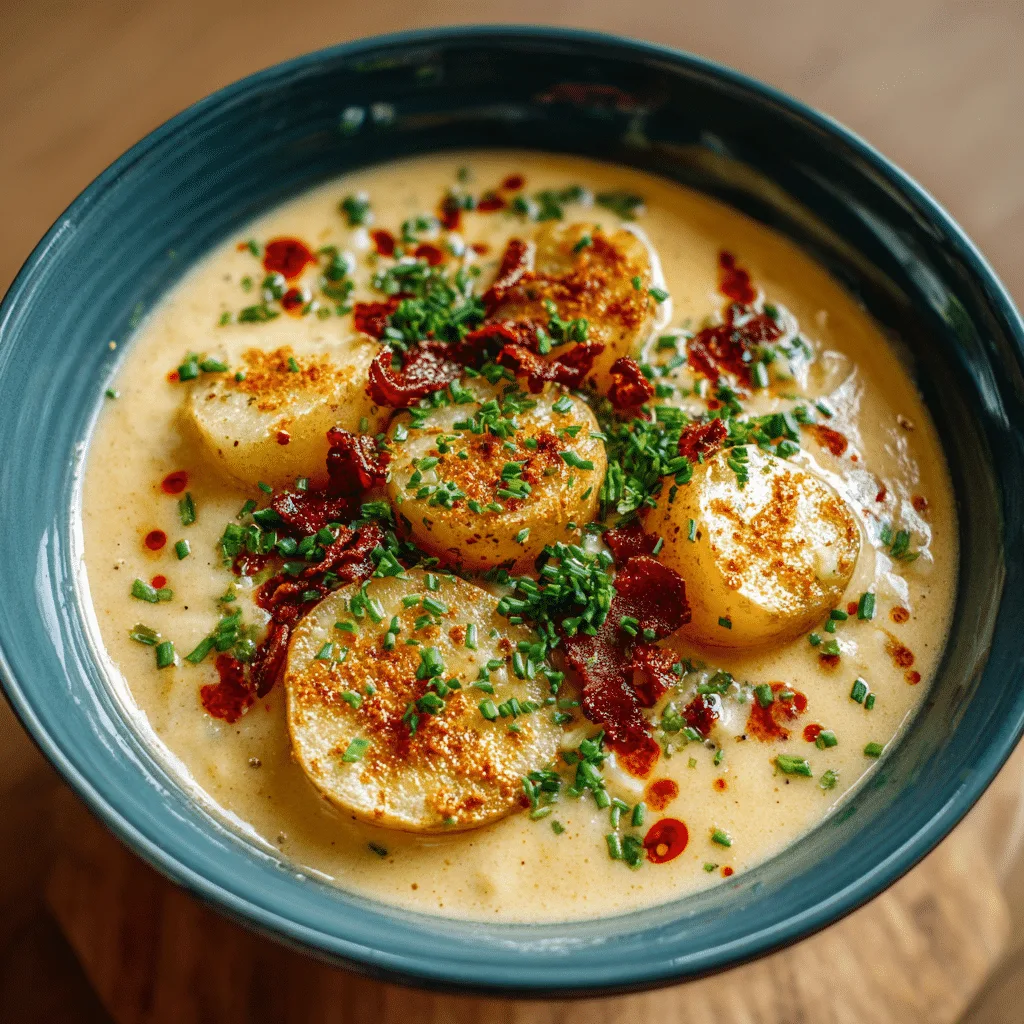 Garlic Chili Potato Soup Recipe - Recipe Image