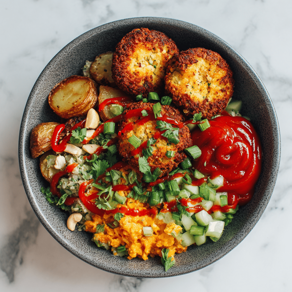 Sriracha Potato & Falafel Bowl Recipe - Recipe Image