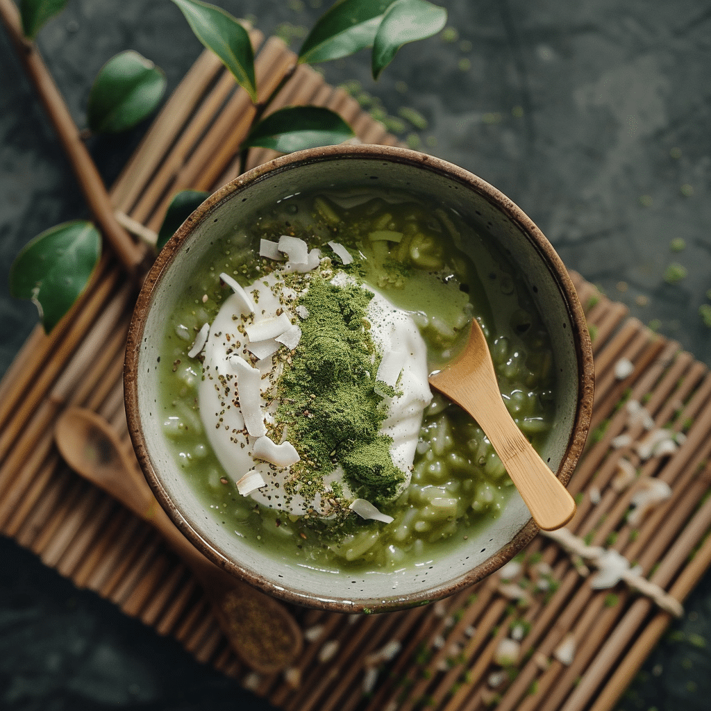 Matcha Coconut Rice Pudding Recipe - Recipe Image