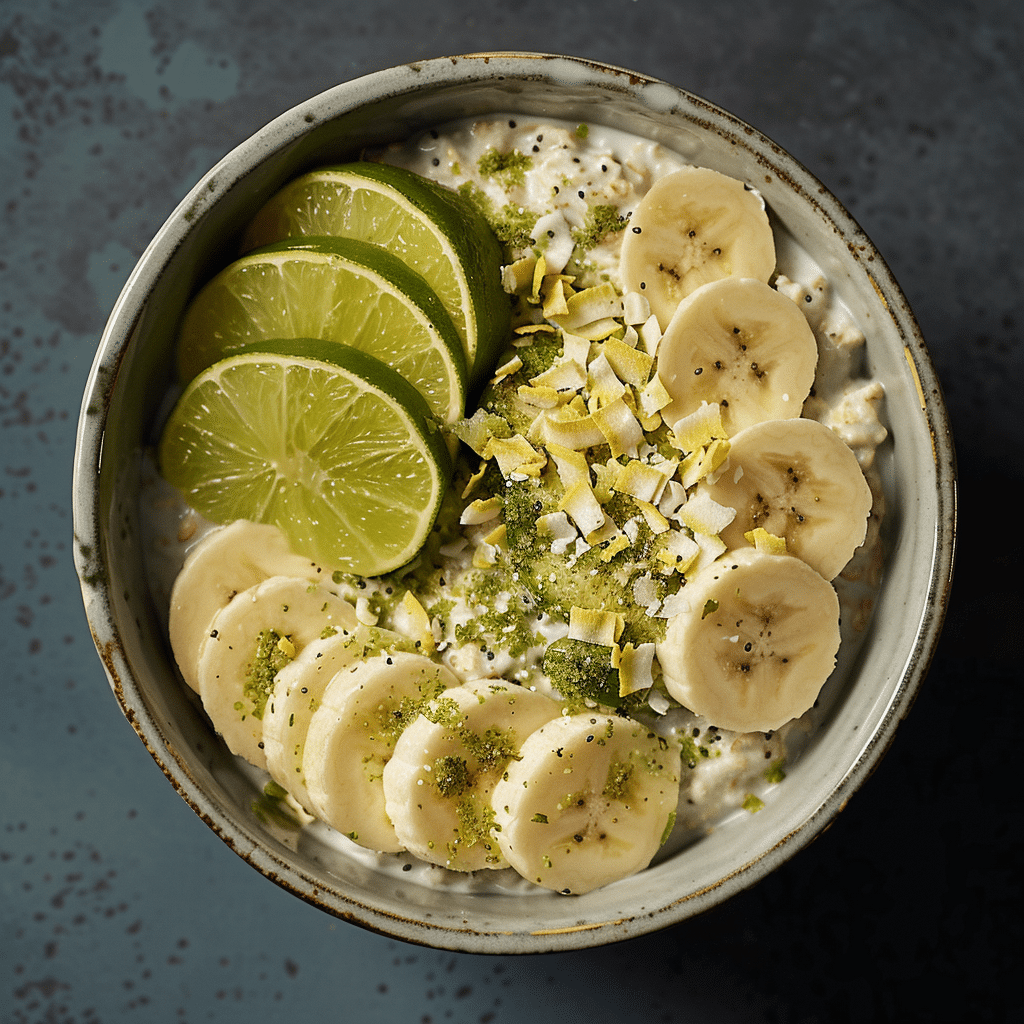 Banana Coconut Lime Cream Oats Recipe - Recipe Image