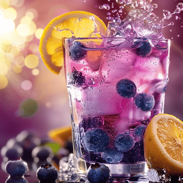 Blueberry Lemon Sparkling Drink Recipe