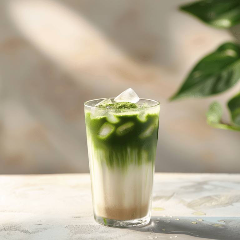 Coconut Iced Matcha Latte Recipe