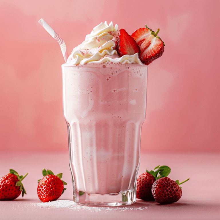 Strawberry Vanilla Milkshake Recipe