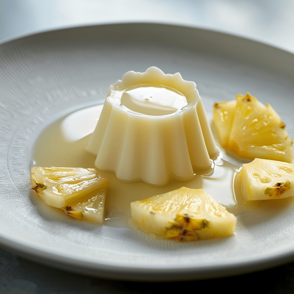Coconut Panna Cotta with Pineapple Carpaccio Recipe - Recipe Image