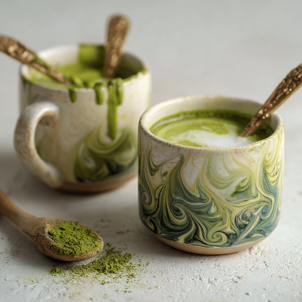 Coconut Matcha Marble Cups Recipe - Recipe Image