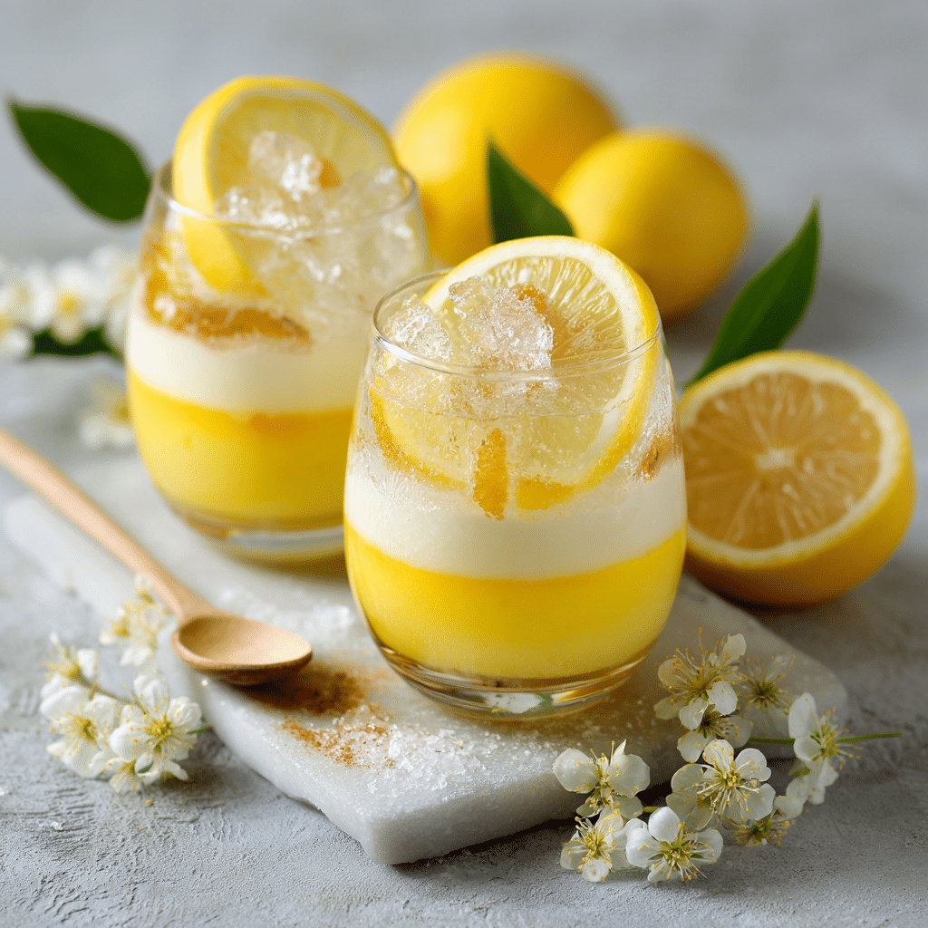 Lemon Ice Glass Layers Recipe - Recipe Image