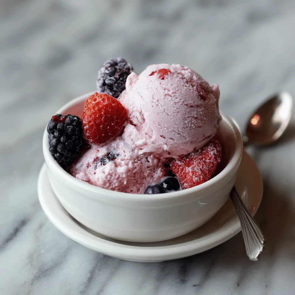 Yogurt Berry Ice Cream Recipe - Recipe Image